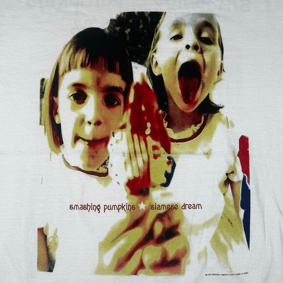 Vintage Smashing Pumpkins Rock Invasion 1993 Sz XL Single Stitch Reprint T-Shirt - Picture 5 of 8